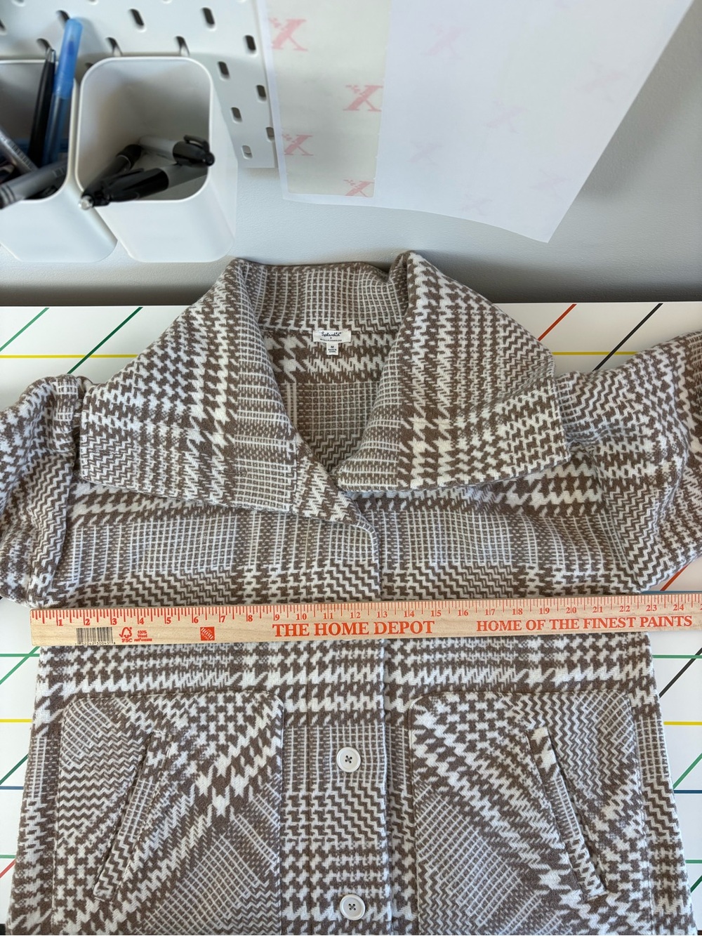 Splendid x @cellajaneblog Wool Plaid Jacket Toast Medium Sold Out Rare Like New - Picture 5 of 9